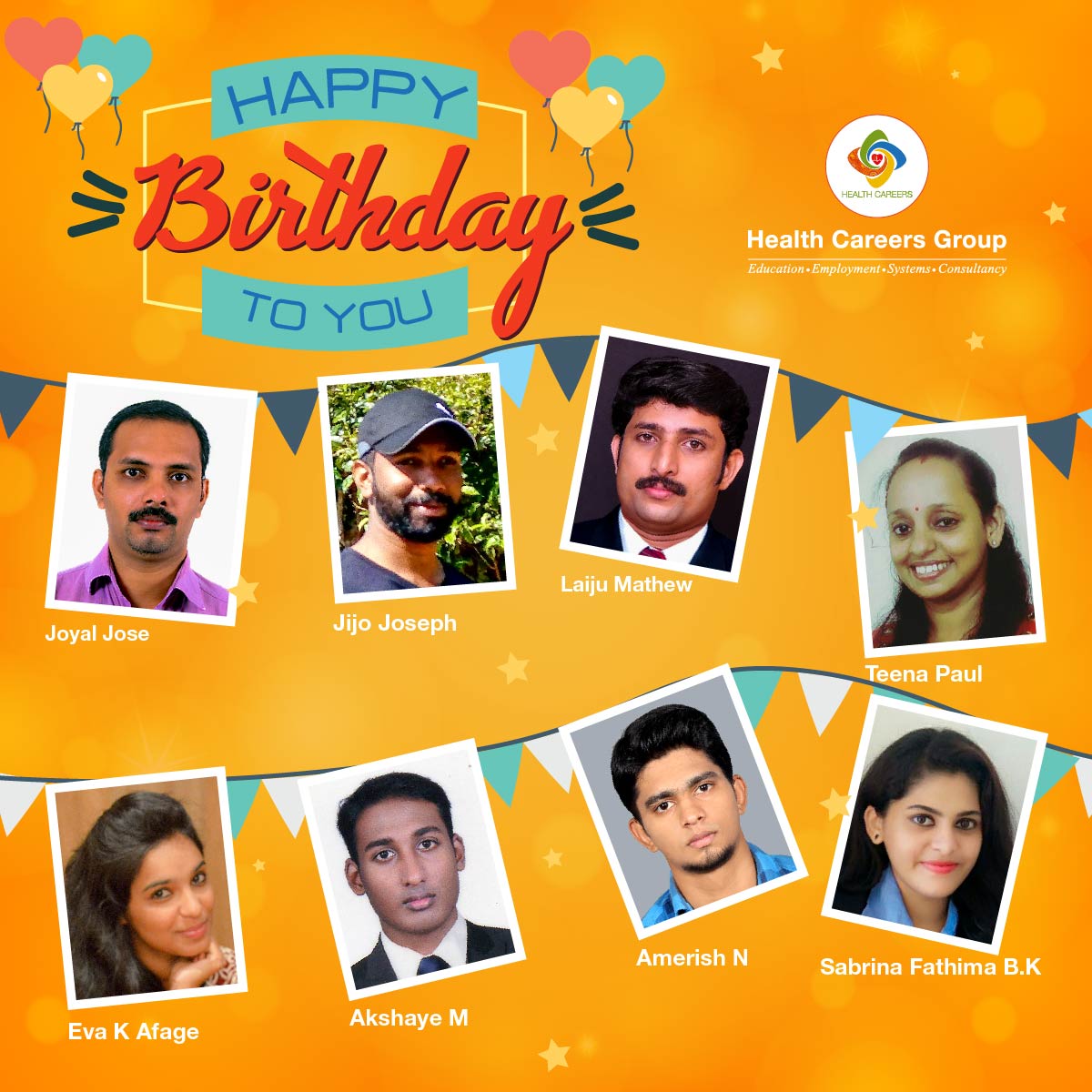 Employees Celebrating Birthday In The Month Of February